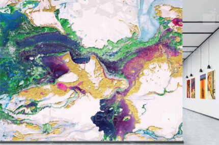 Multicolour Fluid Art Resin Pour Mural