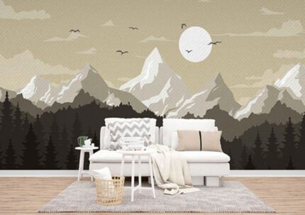 Monochrome Mountain Art