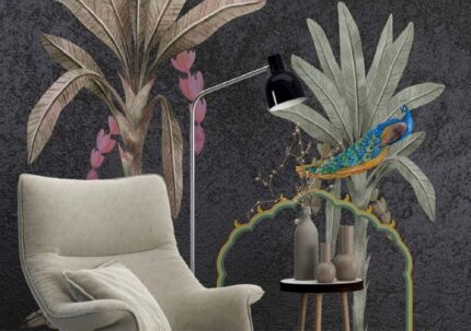 Peacock Tropical Luxe Wall
