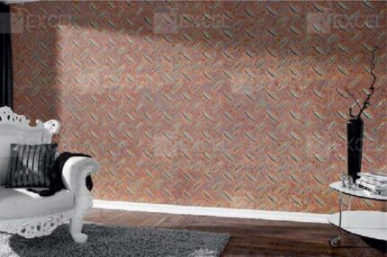 Rusty Diamond Plate Steel Texture Mural
