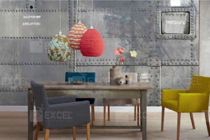 Riveted Steel Industrial Wall Mural