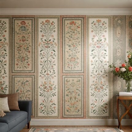 Mandan Symphony of Flowers on Wallpaper