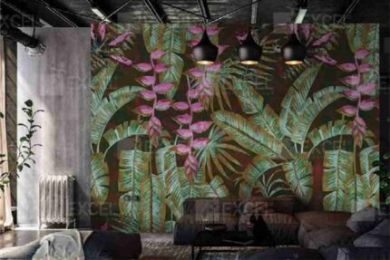 Tropical Noir Botanical Wall Mural