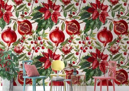 Royal Pomegranate Bloom Wallpaper