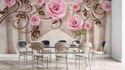 Blush Rose Tunnel Mural