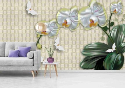 Orchid Elegance Wall Mural