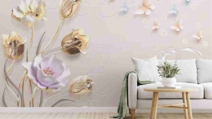 Elegant Pastel Floral Wall