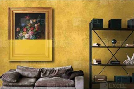 Mustard Textured Accent Wall