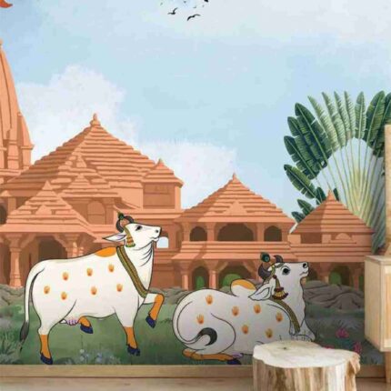 Sacred Cow Heritage Mural Wallpaper