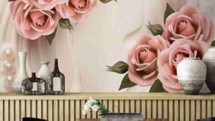 Romantic Rose Bloom Mural