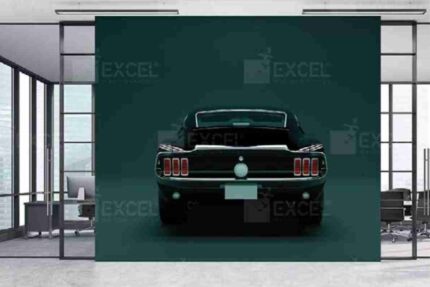 Vintage Muscle Car Statement Wall