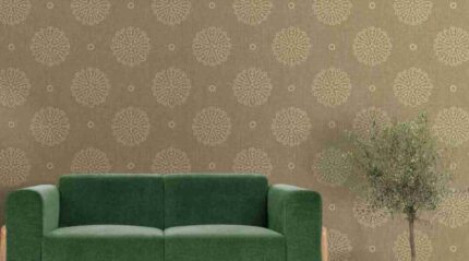 Earth Tone Minimal Floral Wallpaper