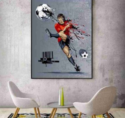 Dynamic Football Kick Art