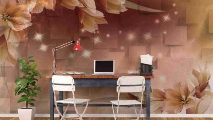 Artistic Floral Glow Wall