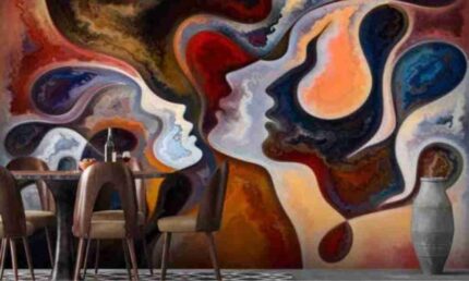 Contemporary Artistic Faces Mural