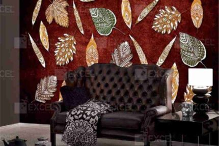 Tribal Leaf Pattern Wallpaper
