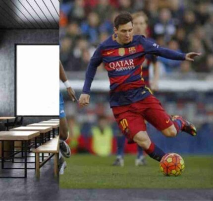 Messi Action Shot Wallpaper