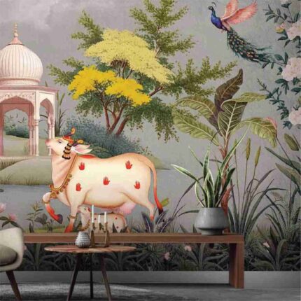 Cow & Calf Folk Art Mural
