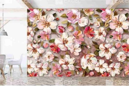 Vintage Floral Garden Wall
