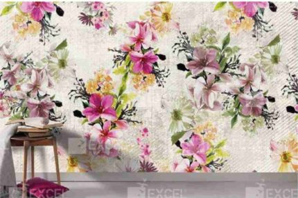 Artistic Floral Sketch Wall