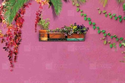 Tropical Pink Garden Wall