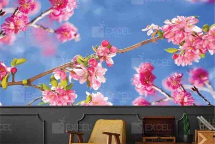 Spring Blossom Sky Wall