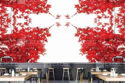 Red Maple Mirror Mural