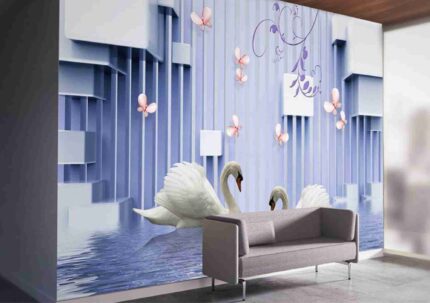 Swan Serenity Wall Mural