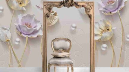 Royal Floral Frame Accent Wall