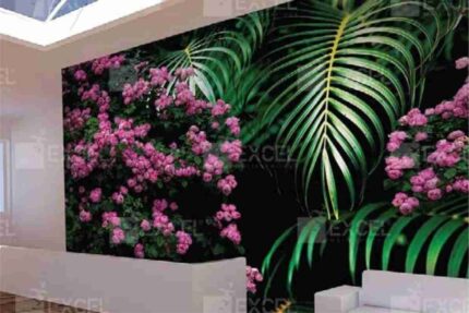 Tropical Night Garden Wallscape