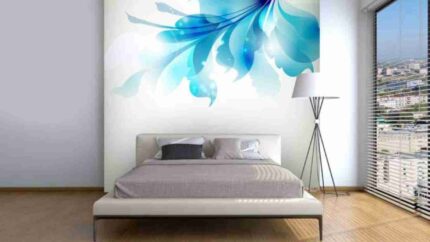 Minimal Blue Floral Accent
