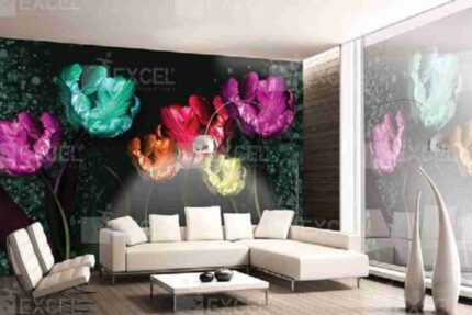 Neon Bloom Dark Floral