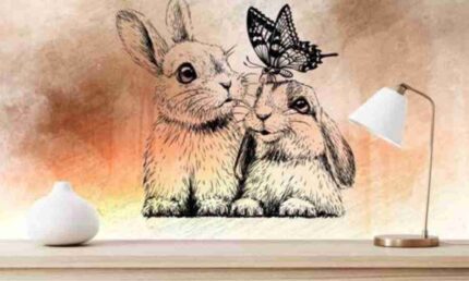 Cute Rabbits Illustration