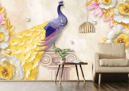Peacock Heritage Wall Mural