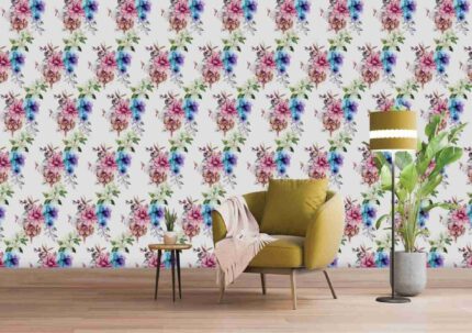 Vibrant Floral Grid Pattern