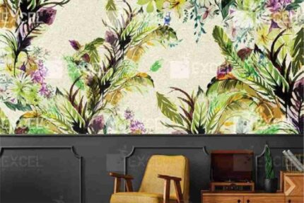 Watercolor Botanical Garden Wallpaper