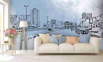 Cityscape Sketch Wall Art