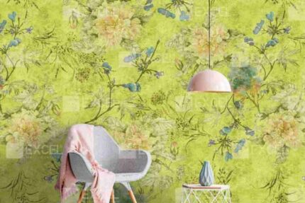 Bright Green Floral Nature Wallpaper