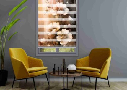 Beige Floral Harmony Blind
