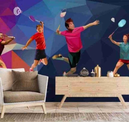 Geometric Sports Fusion Wall