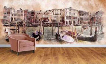 Vintage Venice Canal Scene