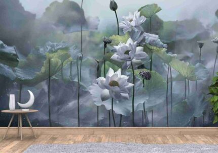 Misty Lotus Landscape