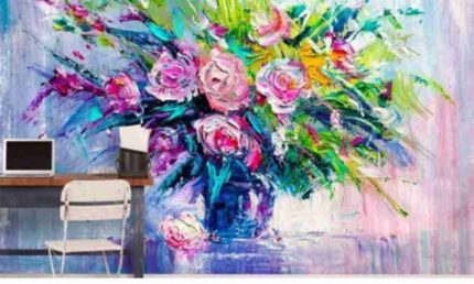 Vibrant Artistic Flower Splash