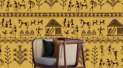 Rustic Tribal Village Life Pattern