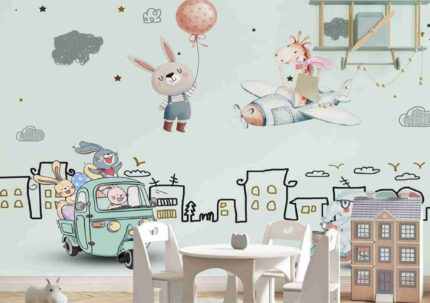 Cute Bunny City Ride