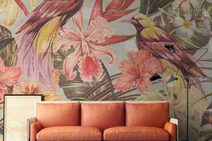 Tropical Paradise Bird Garden Wall