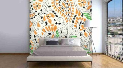 Abstract Ethnic Texture Fusion Wall