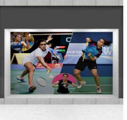 Women Badminton Power Duo Wall