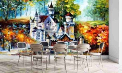 Fantasy Castle Landscape Mural