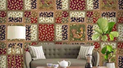 Vintage Patchwork Ethnic Mosaic Wall